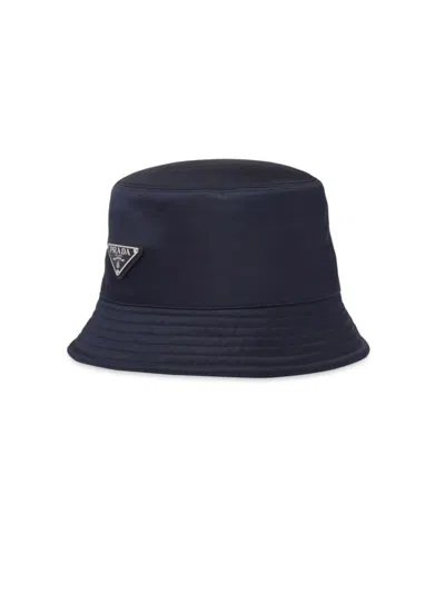 Prada Men's Re-nylon Bucket Hat In Blue