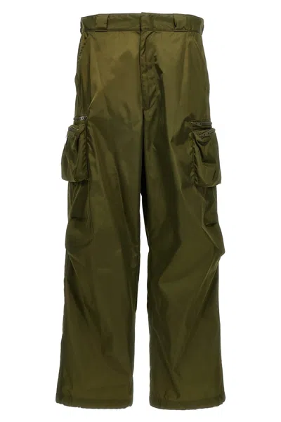 Prada Men Re-nylon Cargo Pants In Green