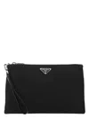 Prada Re-nylon And Saffiano Leather Pouch