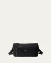 Prada Large Re-nylon And Saffiano Leather Shoulder Bag