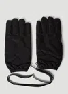 Prada Men Re-nylon Gloves In Black