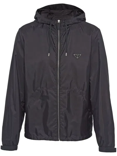 Prada Men Re-nylon Jacket In Black