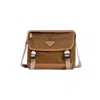 Prada Men's Re-nylon Messenger Bag In Brown