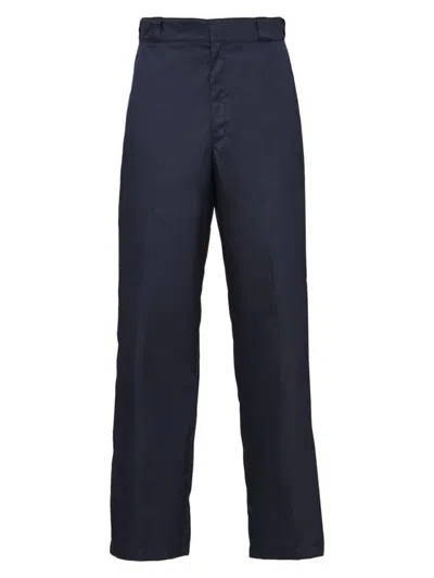 Prada Men's Re-nylon Pants In Blue