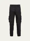Prada Re-nylon Cargo Trousers In Nero