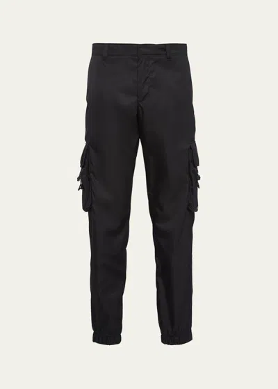 Prada Men's Re-nylon Pants In Nero