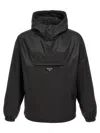 Prada Re-nylon Piuma Casual Jackets And Parka Black In Black