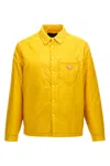 Prada Re-nylon Shirt Jacket Casual Jackets And Parka Yellow In Yellow