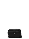 Prada Men's Re-nylon Messenger Bag In Black