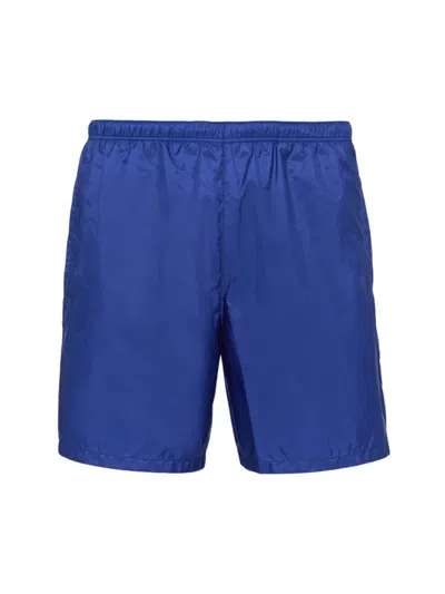 Prada Re-nylon Swim Trunks In Blue
