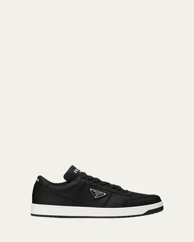 PRADA MEN'S RE-NYLON TRIANGLE LOGO LOW-TOP SNEAKERS