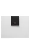 Prada Bi-fold Logo Re-nylon Wallet In Black