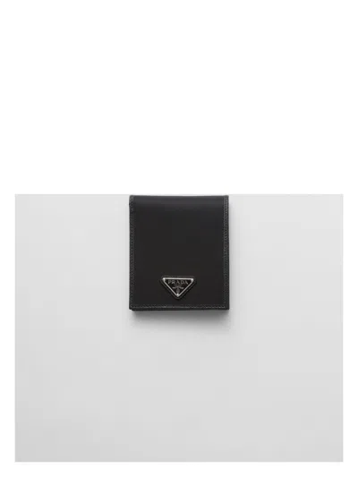 PRADA MEN'S RE-NYLON WALLET WITH LOGO TRIANGLE