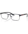 Prada Men's Rectangle Eyeglasses, Ps 50pv55-o In Rubber Blue