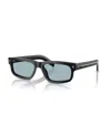 Prada 0pr B11s Rectangular Black Acetate Sunglasses In Black