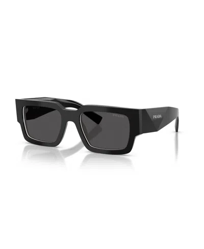 Prada Men's Rectangle Sunglasses, Pr B17s In Black