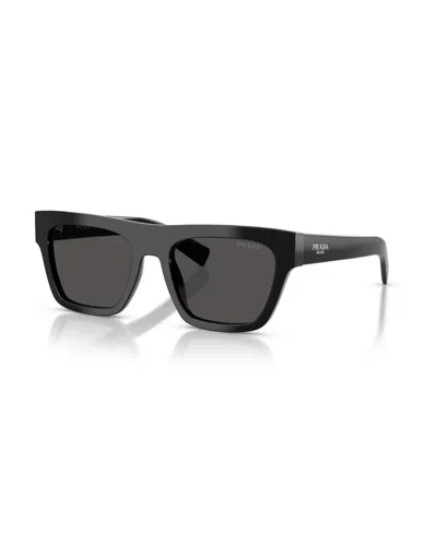 Prada Men's Rectangle Sunglasses, Pr C03s In Black