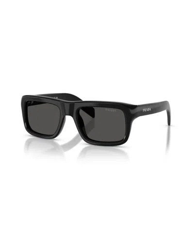 Prada Men's Rectangle Sunglasses, Pr D11s In Black