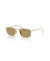 Prada Rectangle-frame Sunglasses In Gold