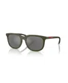 Prada Men's Rectangle Sunglasses, Ps B09su In Red