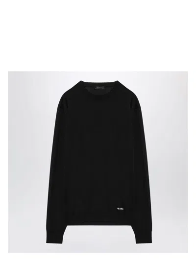 PRADA MEN'S RECYCLED SILK JUMPER SWEATER