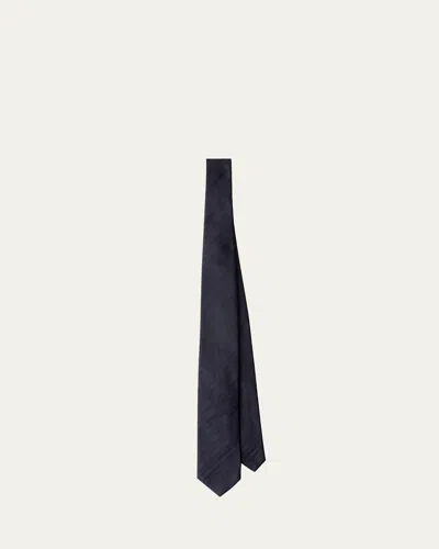 Prada Men's Regimental Stripe Silk Tie In Blue