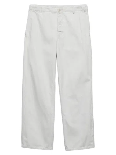 PRADA MEN'S REGULAR BLEACHED DENIM JEANS