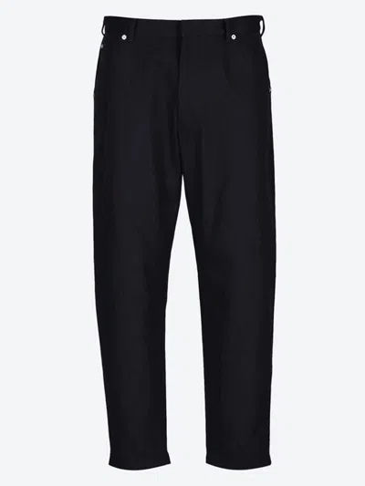 Prada Men's Regular Cotton Trousers In Black