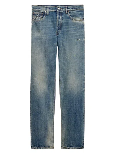 Prada Men's Regular Denim Jeans In Blue
