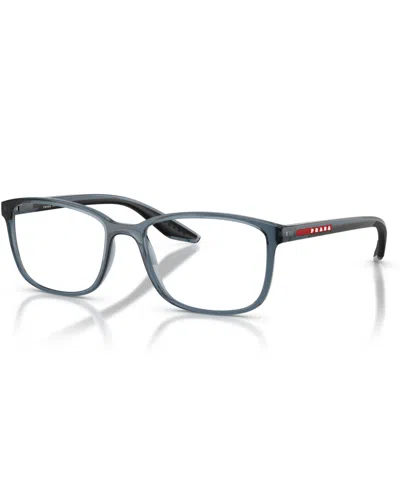 Prada Men's Regular Eyeglasses, Ps 07rv In Transparent Azure