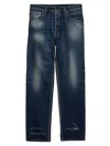 Prada Regular Washed Denim Jeans In Blue
