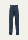 PRADA MEN'S RELAXED-FIT WASHED DENIM JEANS