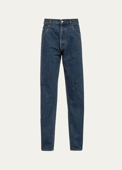PRADA MEN'S RELAXED USED-LOOK JEANS