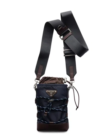 Prada Men's Re-nylon And Leather Smartphone Case In Orange