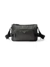 Prada Men's Re-nylon And Saffiano Leather Shoulder Bag In Green