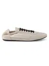 Prada Men's Re-nylon And Suede Elasticized Sneakers In Neutral
