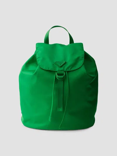 Prada Men's Re-nylon Backpack In Green