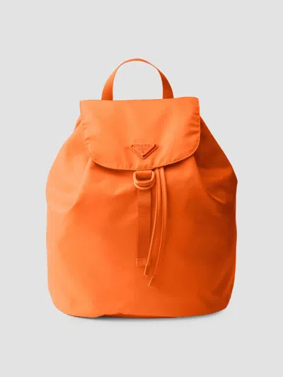 Prada Men's Re-nylon Backpack In Orange