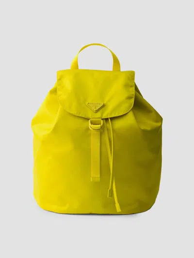 Prada Men's Re-nylon Backpack In Yellow