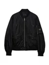 Prada Re-nylon Bomber Jacket In Black