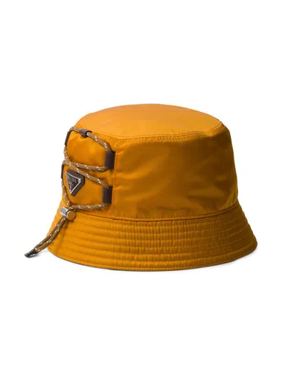 Prada Speedrock Re-nylon Bucket Hat In Orange