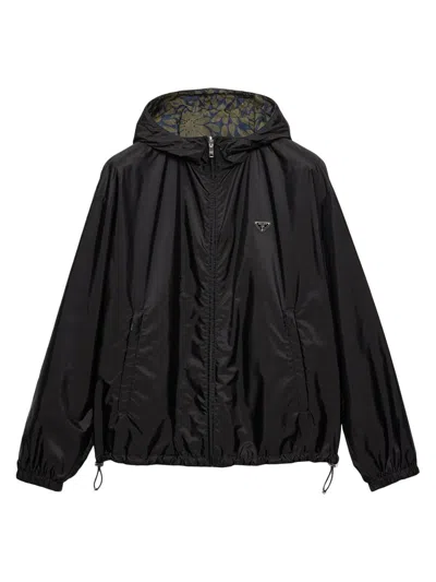 Prada Men's Re-nylon Jacket In Brown