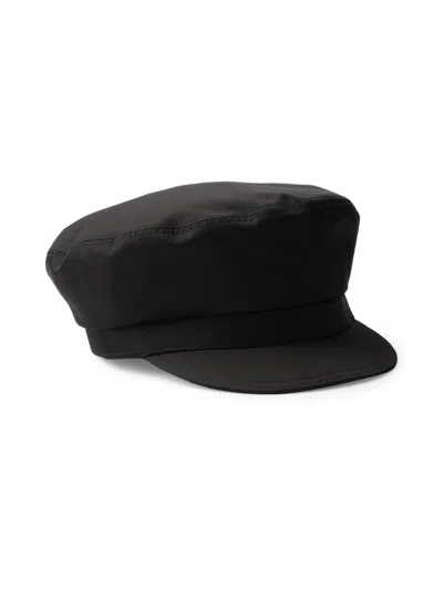 Prada Men's Re-nylon Newsboy Cap In Black