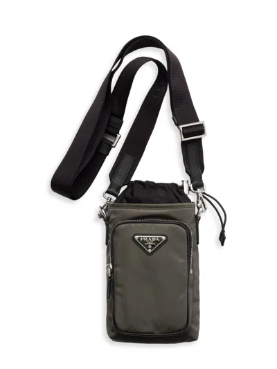 Prada Men's Re-nylon Smartphone Case In Orange