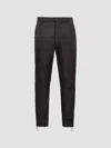 Prada Drawstring Hem Trousers Side Pockets In Black