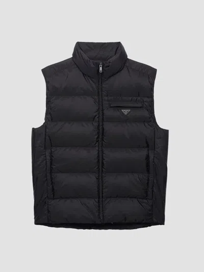 Prada Men's Re-nylon Vest In Black