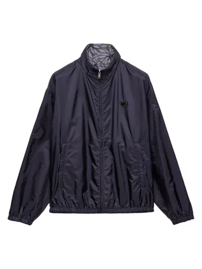 Prada Men's Reversible Re-nylon Jacket In Blue