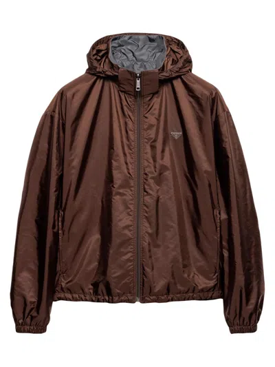 PRADA MEN'S REVERSIBLE RE-NYLON JACKET