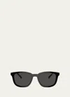 Prada Men's Round Acetate Sunglasses In Black