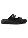 Prada Men's Rubber Strap Slides In Black